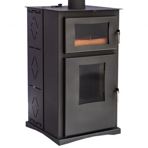 Estufa de pellet con horno sin electricidad joima modelo vitta nature