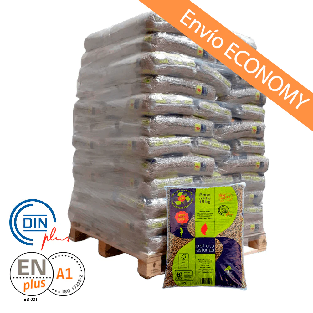 Pellets Asturias – 72 sacos de 15 kg